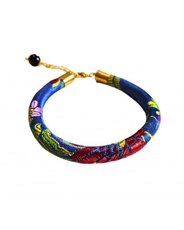 BRACCIALE IN BROCCATO SARDO DIANA AZZURRO