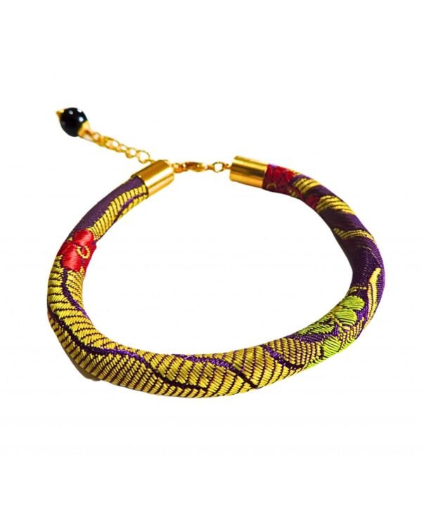BRACCIALE IN BROCCATO SARDO VIOLA