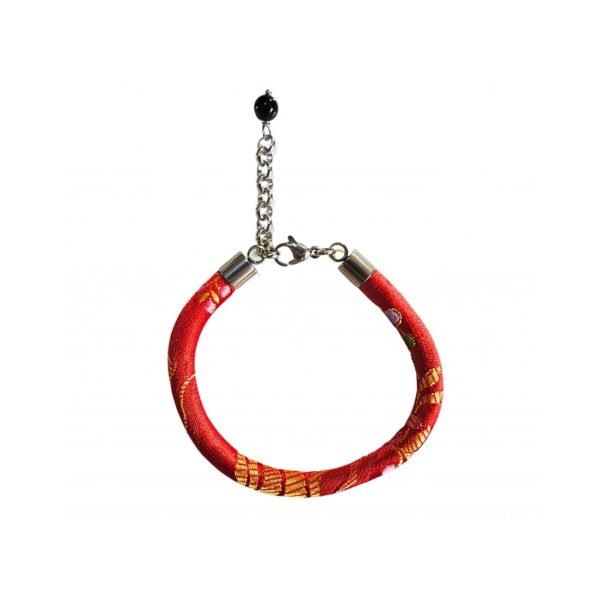 bracciale nolza in broccato sardo rosso