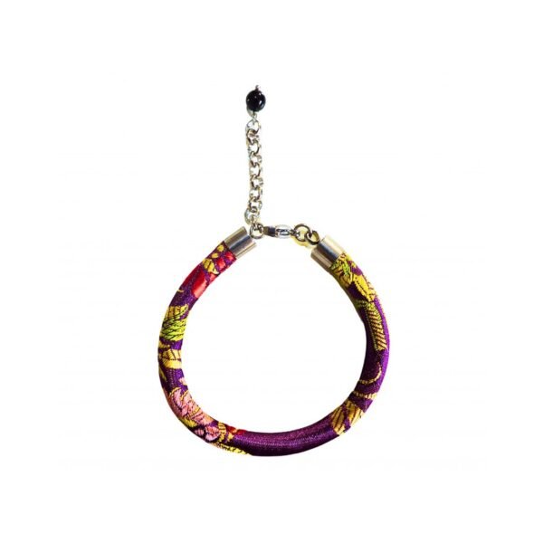 BRACCIALE TUBOLARE IN BROCCATO SARDO COLOR VIOLA