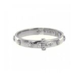 anello rosario s'ave maria varie misure, in argento rodiato