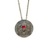 collana bottone brunito prodotta da s'ave maria