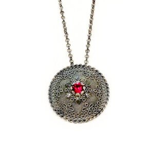 collana bottone brunito prodotta da s'ave maria