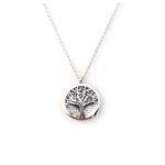 CVM2ABCB - Meravizas de Sardigna collana in argento biffacciale con albero della vita e corbula