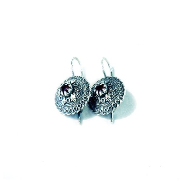 orecchini sardi in argento 925 bruniti marchio s'ave maria