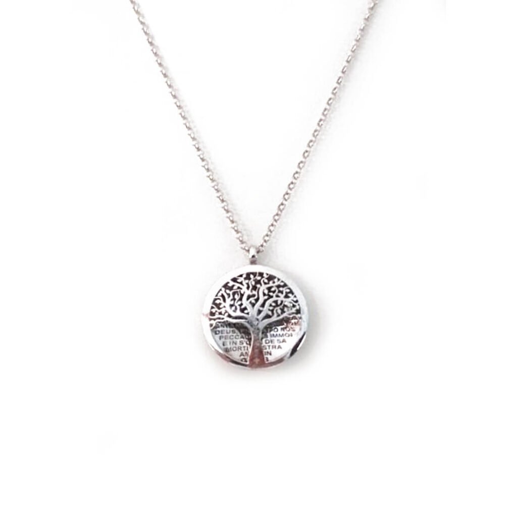 collana vida mea s'ave maria bianca con corbula bianca