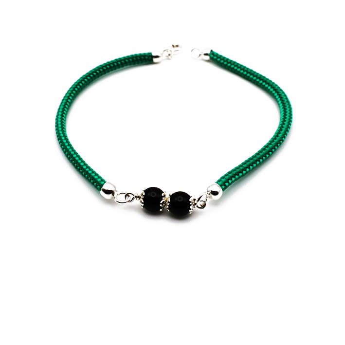 Bracciale Cordoncino Verde doppio Coccu 21 cm