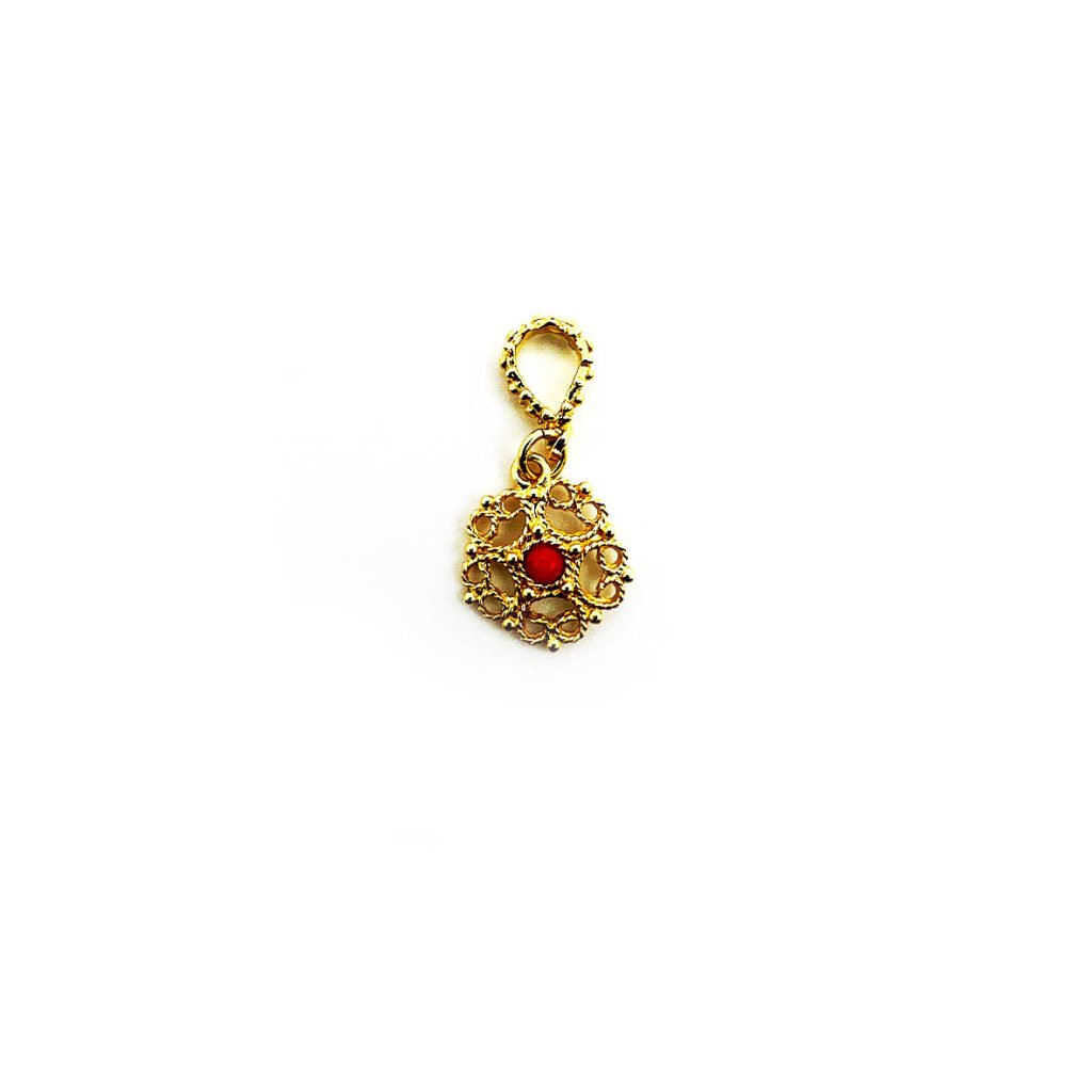 ciondolo sardo linea corona in argento 925 dorato