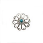 anello sardo margherita con pietra celeste