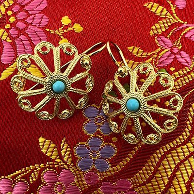 Orecchini Sardi Margherita Dorati - immagine 2