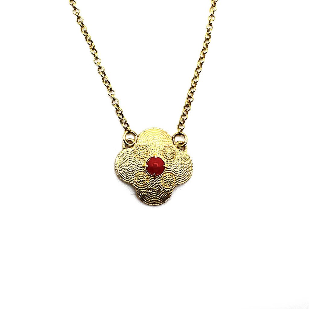 collana sarda in argento dorato