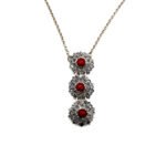 collana sarda in argento con tre ciondoli